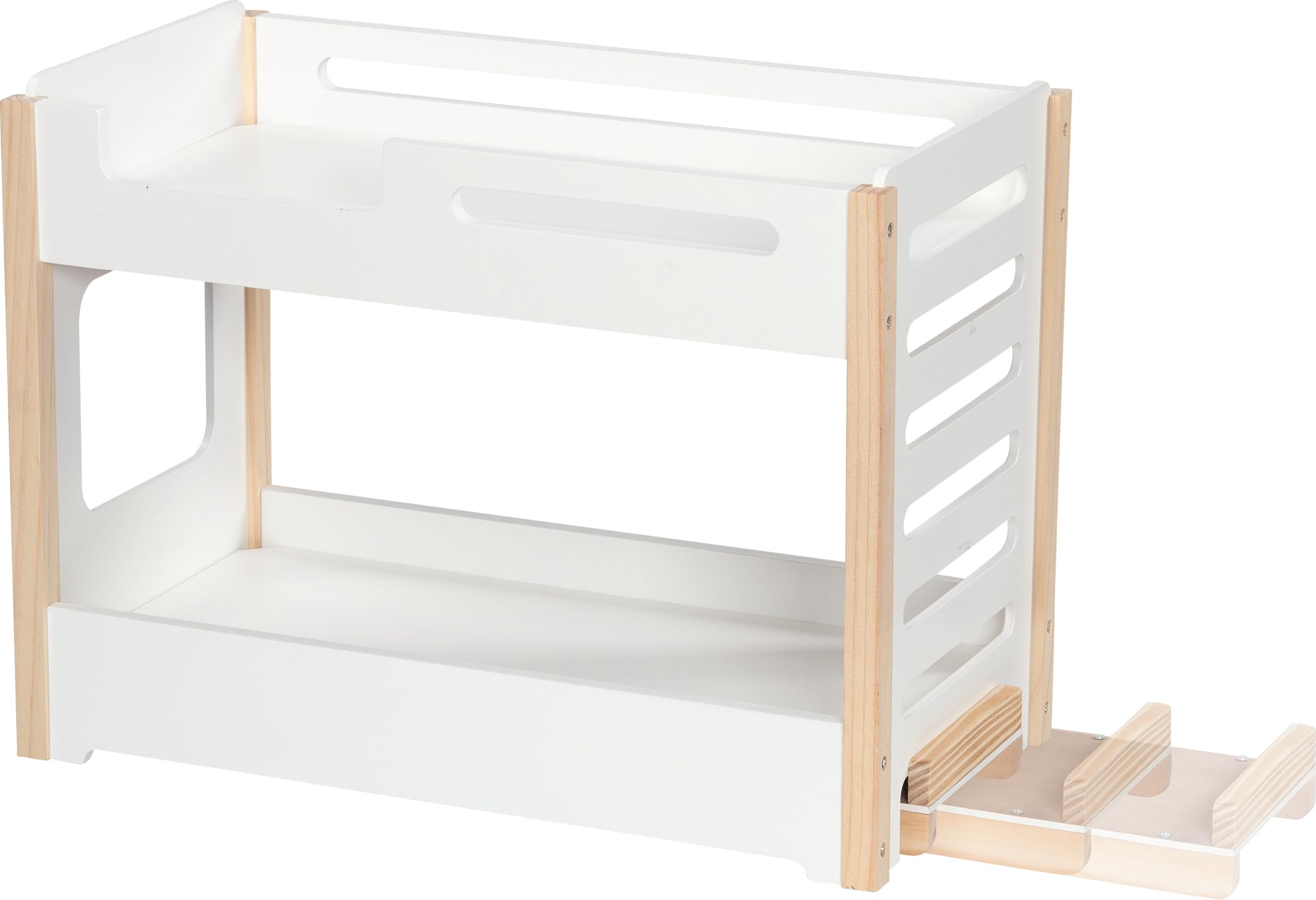 goki 51451 - Letto a Castello con Scivolo - Letto Stabile in Legno per Due Bambole