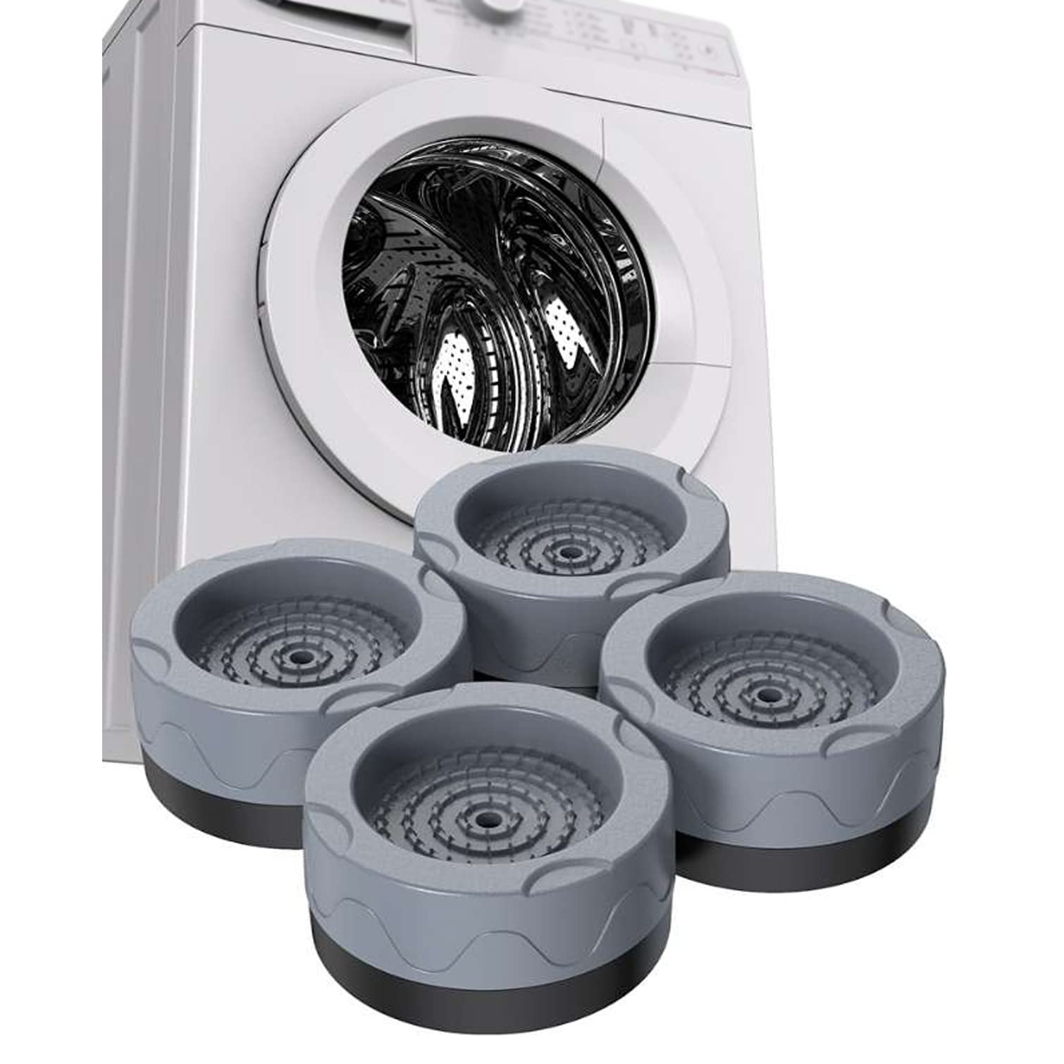 SANJIAOJIA Universal Washing Machine Feet Pads,4pcs Anti Vibration Mat,for Washing Machine and Tumble Dryer Shock Absorbers,Anti Slip Mute Rubber Washing Machine Feet (3.5cm(1.4in))