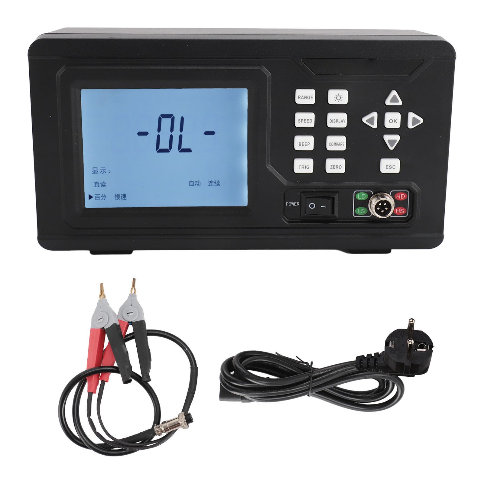 Fafeicy Miliomomierz 10uΩ-2MΩ ABS Tester Niskiego Oporu (wtyczka UE)