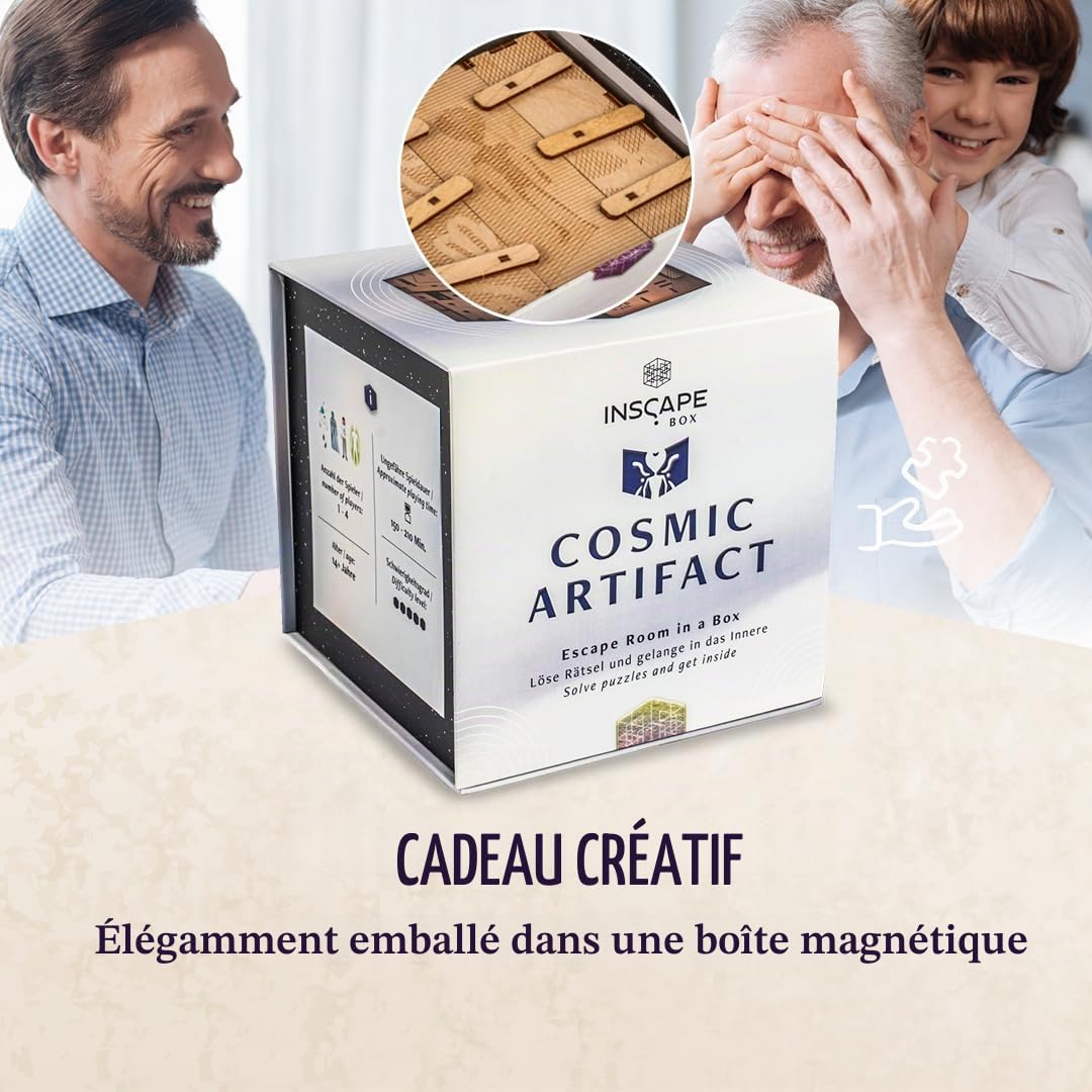INSCAPE Cosmic Artifact - Cluebox - Niveau 5 très difficile - Boîte de puzzle en bois - Jeu de puzzle - Escape Room - Jeu de puzzle pour adultes - Puzzle en bois 3D - Jeux de réflexion