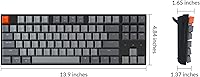 Vista 6 de Keychron K8 Teclado mecánico inalámbrico sin teclas para Mac retroiluminación blanca Bluetooth multitarea teclado de juego con cable tipo C