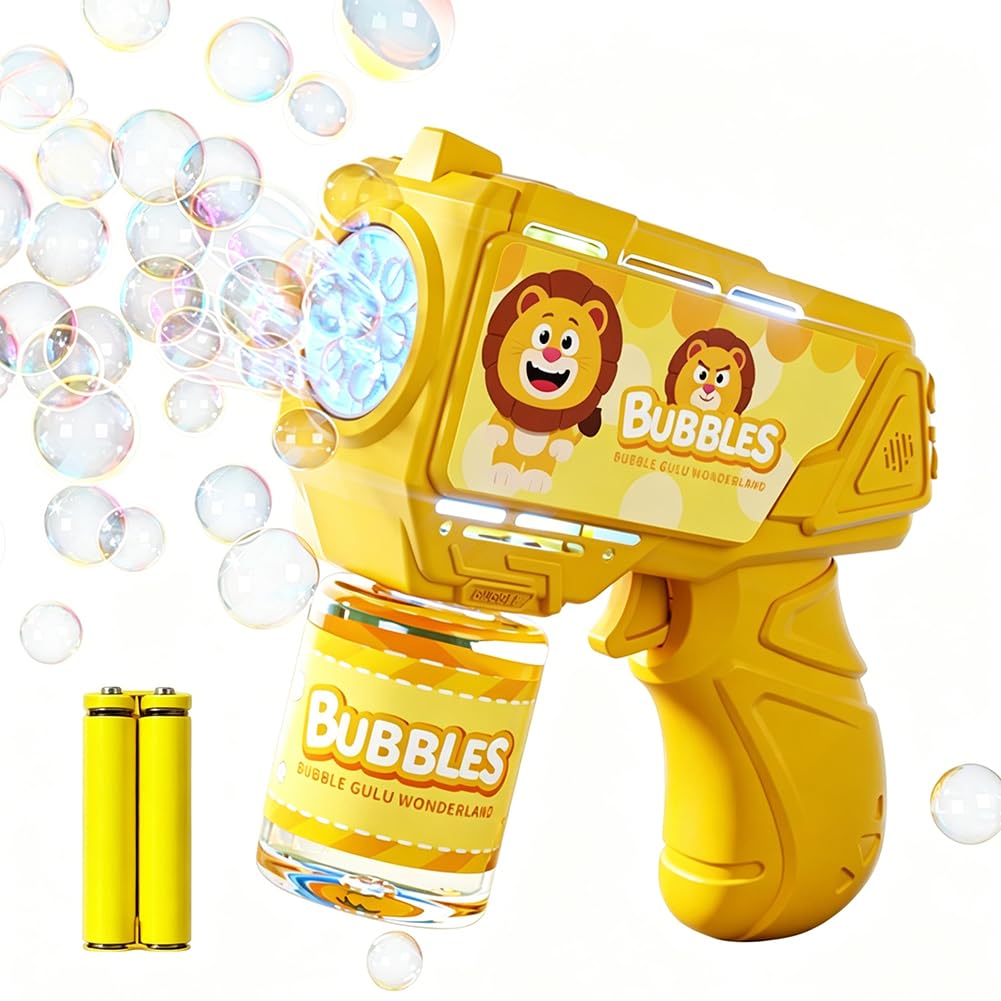 Bubble Guns, Kids Bubble Gun Toy Kit, Automatic Bubble Machine with Bubble Solutions, Party Favors Outdoor Toys for Kids