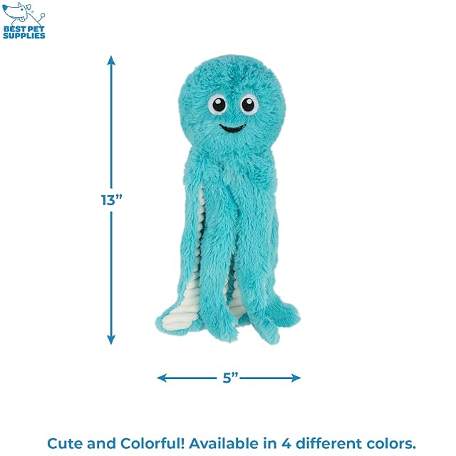 Foto 6 de 7 de Best Pet Supplies OctoMutant - Juguetes de Peluche arrugados para Perros para Juegos interactivos, Cachorros…