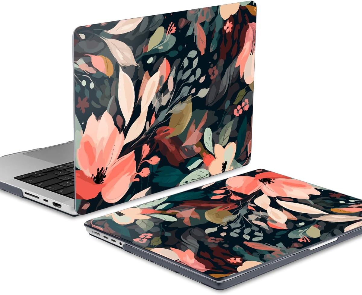 DONGKE Case for M5 MacBook Pro 14 inch 2025 2024-2021 M4 M3 M2 M1, Plastic Hard Shell Cover Compatible with A3434 A3112 A3401 A3185 A2992 A2779 A2442, Retina XDR Display & Touch ID, Painted Florals - Image 6