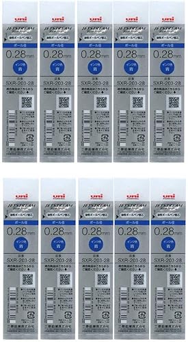 Miniatura 2 de amazdone uni Jetstream EDGE - Recambios de bolígrafo a base de aceite de 0.011 in (SXR-203-28 azul) paquete de 10 notas adhesivas
