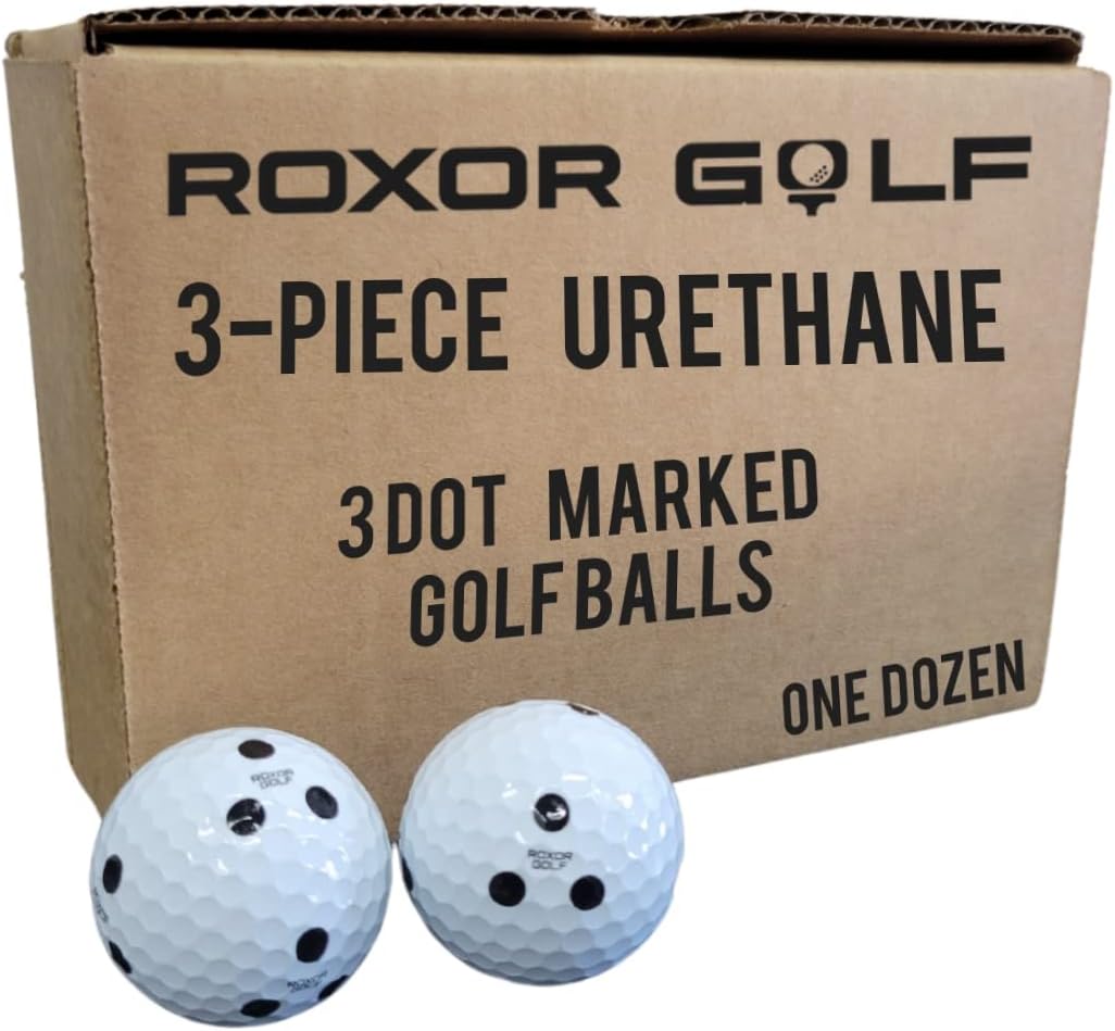 Roxor Golf Premium 3 Dot Marked Golf Balls Works with