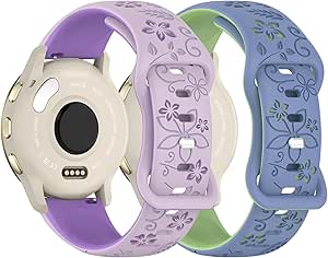 Laband 18mm Slim Silicone Band Compatible With Garmin Venu 3S 41mm/Venu - View #2