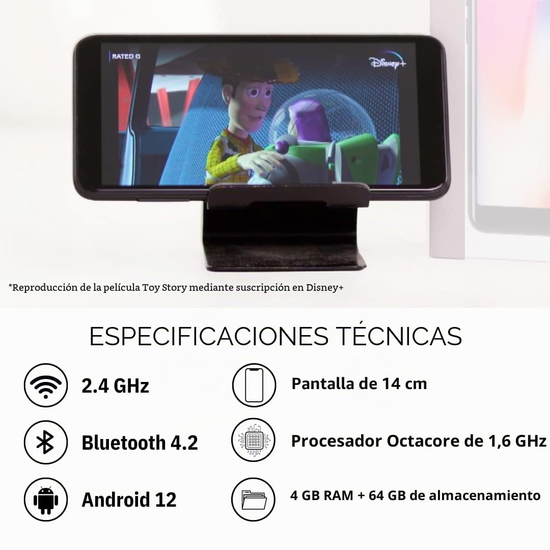 G-MEE Play Pro-64GB Android 12 Smartplayer, Reproductor MP3/Reproductor Spotify/Reproductor MP4 y más con Bluetooth y Wi-Fi, Dispositivo Seguro para niños con Controles Parentales