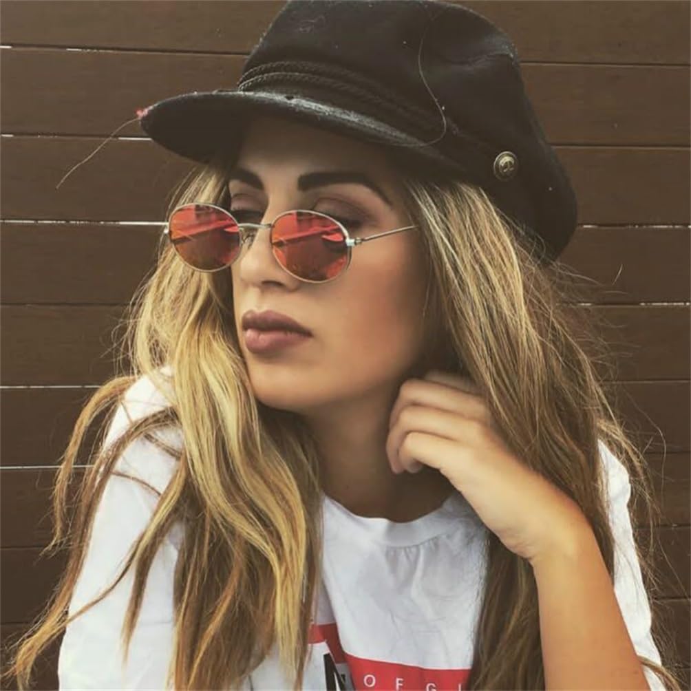 GIFIORE Oval Sunglasses Vintage Retro 90s Sunglasses Trendy Designer Glasses for Women Men - Image 3