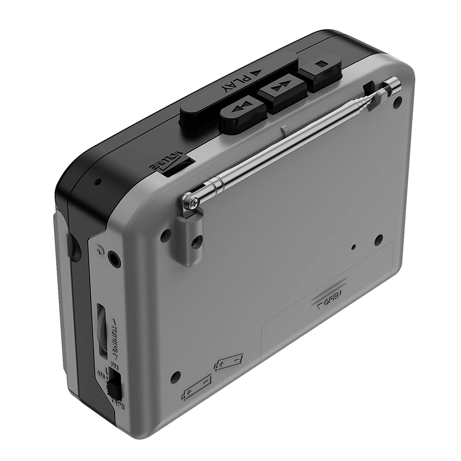 Reproductor de casete portátil compacto de música, radio personal, convertidor ligero