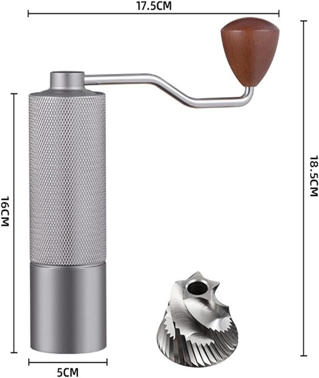 Hand cranked coffee grinder, coffee bean grinder, manual coffee grinder(MDJ5-470-SR)