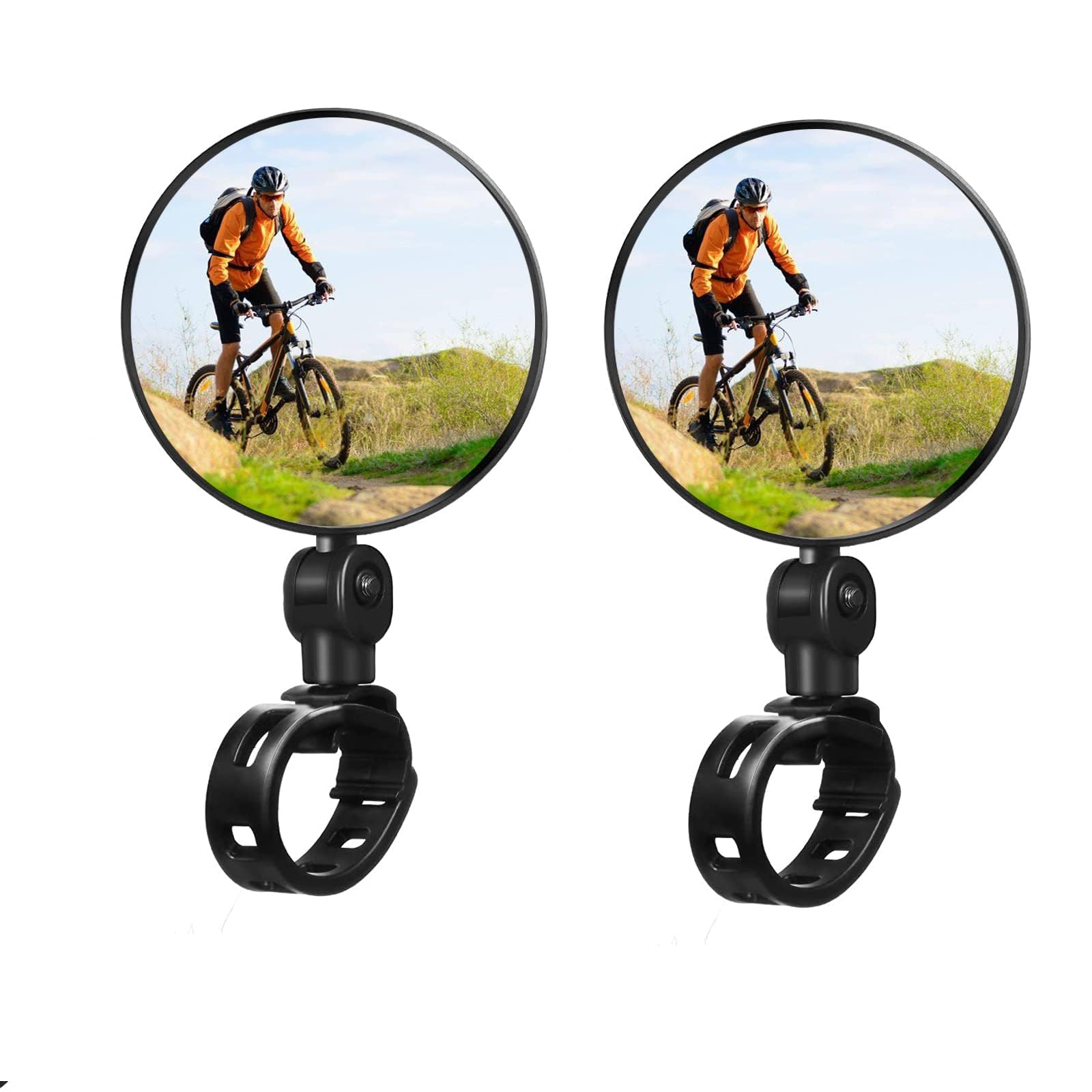 Specchietto Retrovisore Per Bici - Regolabile 360&deg;, HD, Per Manubrio MTB, E-Bike E Monopattini