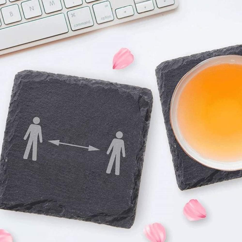 12 Pack 4 x 4 Inch Gorgeous Black Slate Stone Coasters Bulk Square Slate for Drink Bar Kitchen Home, Handmade Natural Rough Edge, Set of 12 - Image 9