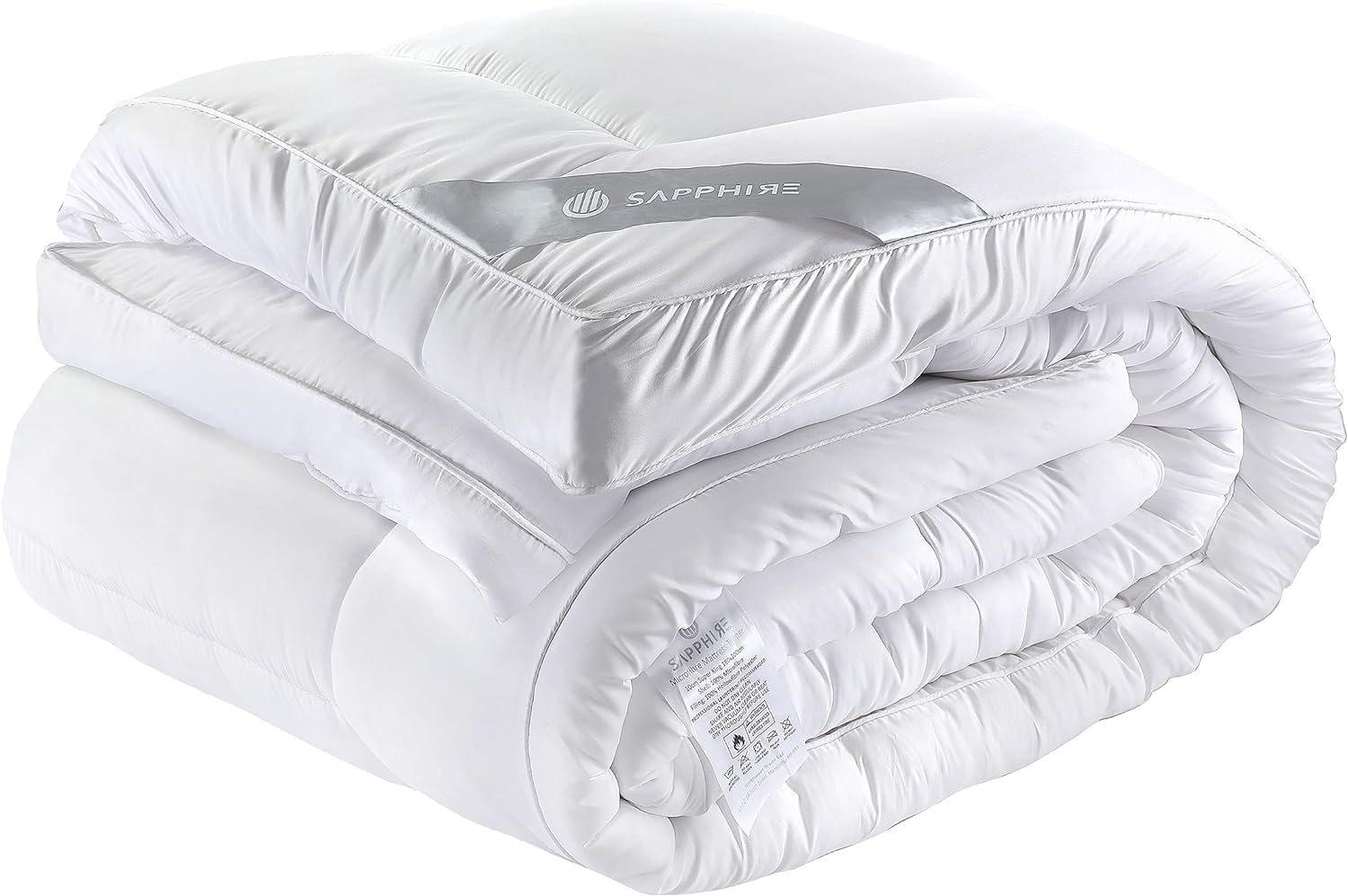 Mattress Topper Single Bed 10CM Soft Fluffy with Strong Straps Hypoallergenic 4-Inch Bed Topper Extra Thick for Luxury & Comfort 90X190CM