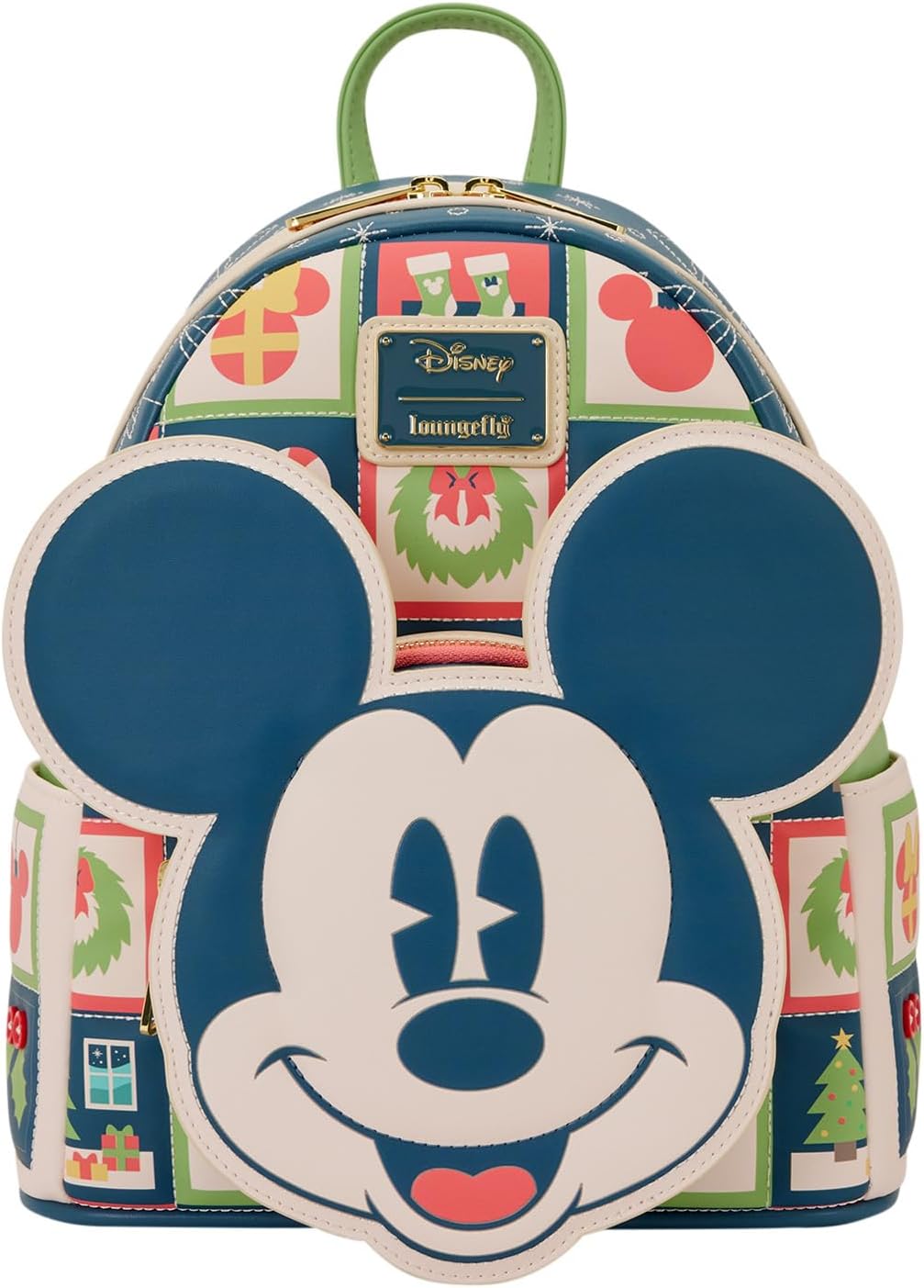 Loungefly Disney Mickey and Minnie Holiday Mini Backpack