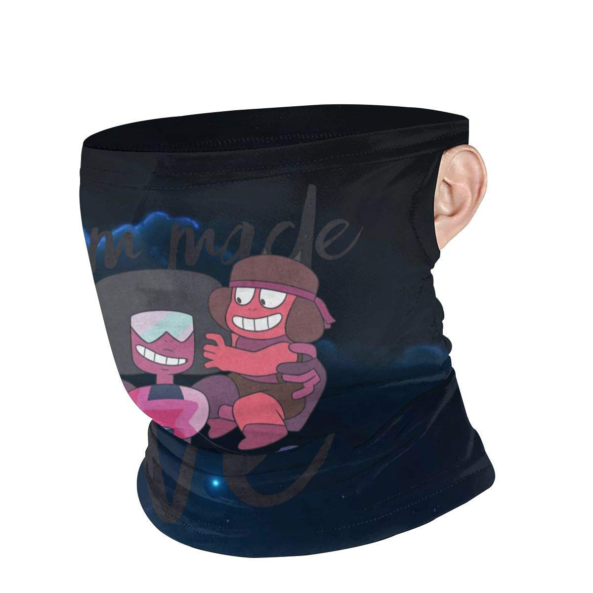 Steven Universe Made Of Love Hanging Ear Windproof Neck Gaiter Face Muffle Scarf