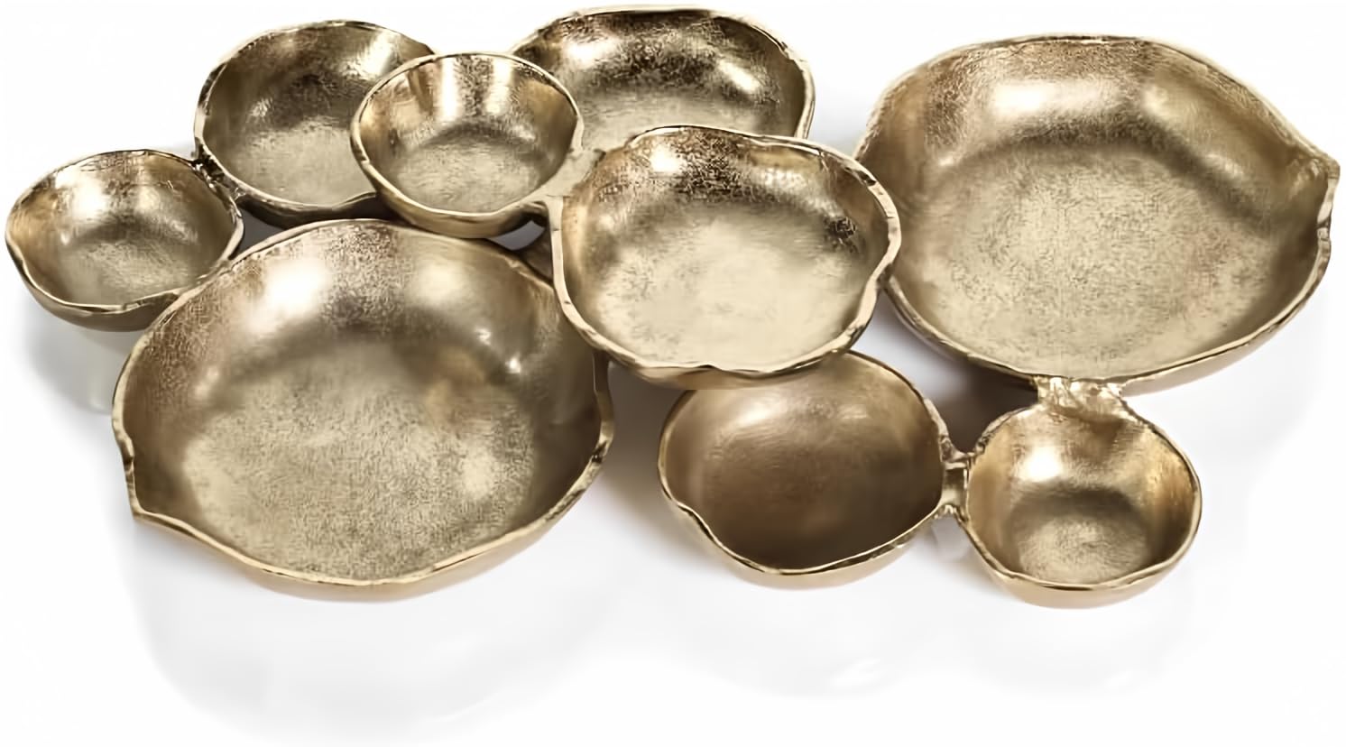 Amazon.com | Zodax Cluster of 9 Round Serving Bowls, Dark Gold