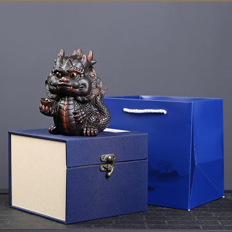 Chinese Zodiac Dragon Purple Clay Tea Pet, Handmade Tea Toy, Tea Table, Tea Tray Decorative Item, Gift-shape2
