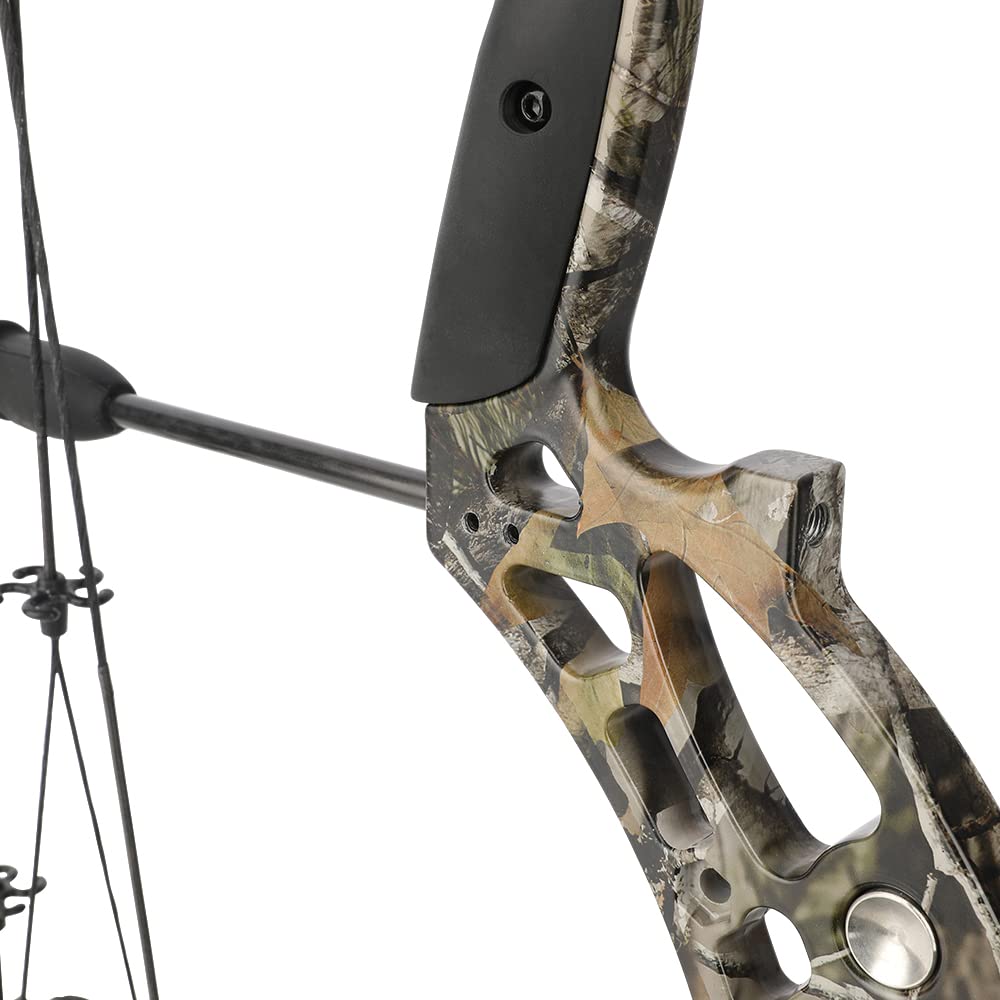 wolfman Compound Bogen Set 30-70 lbs Einstellbares Schießen Wettbewerb Bogen Hochwertige CNC-Bearbeitung Dual-Nockensystem Bogen Pfeil Set IBO 325 FPS für Bogenschießen Jagd Rechtshänder