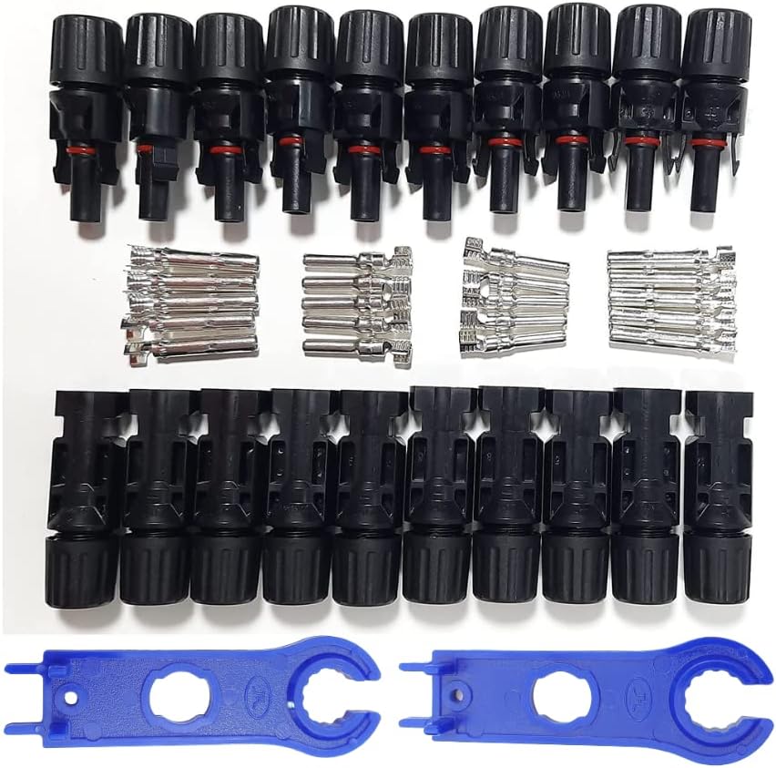 Kenbrook Solar MC-4 Wire Connector with Spanner for Solar Panels (10 Set + Spanner)