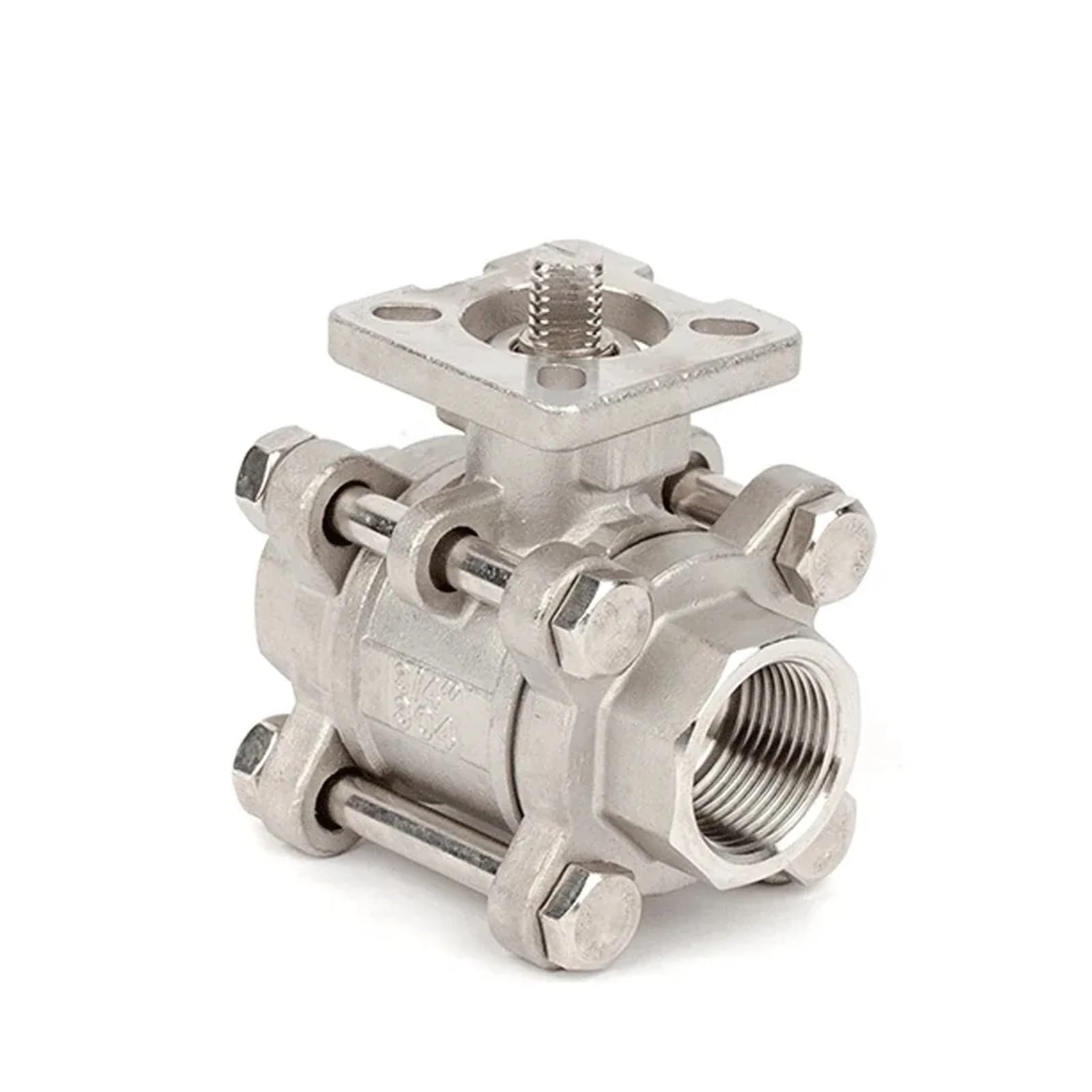 Robinet à boisseau sphérique inox 304 à plateforme haute pour montage direct