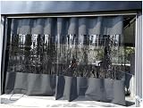 ZHFENGZHUZ Cortinas De Vinilo para Patio Pared Divisoria del Almacén Encerrar Espacio Panel De Puerta De Lona Transparente para Exteriores para Familiar A Prueba De Viento(Size:3x3m,Color:Lado Gris)