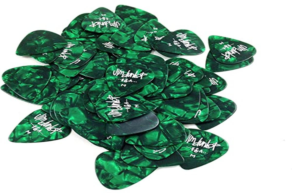 Dunlop Plettri Perloid Verde, Medio