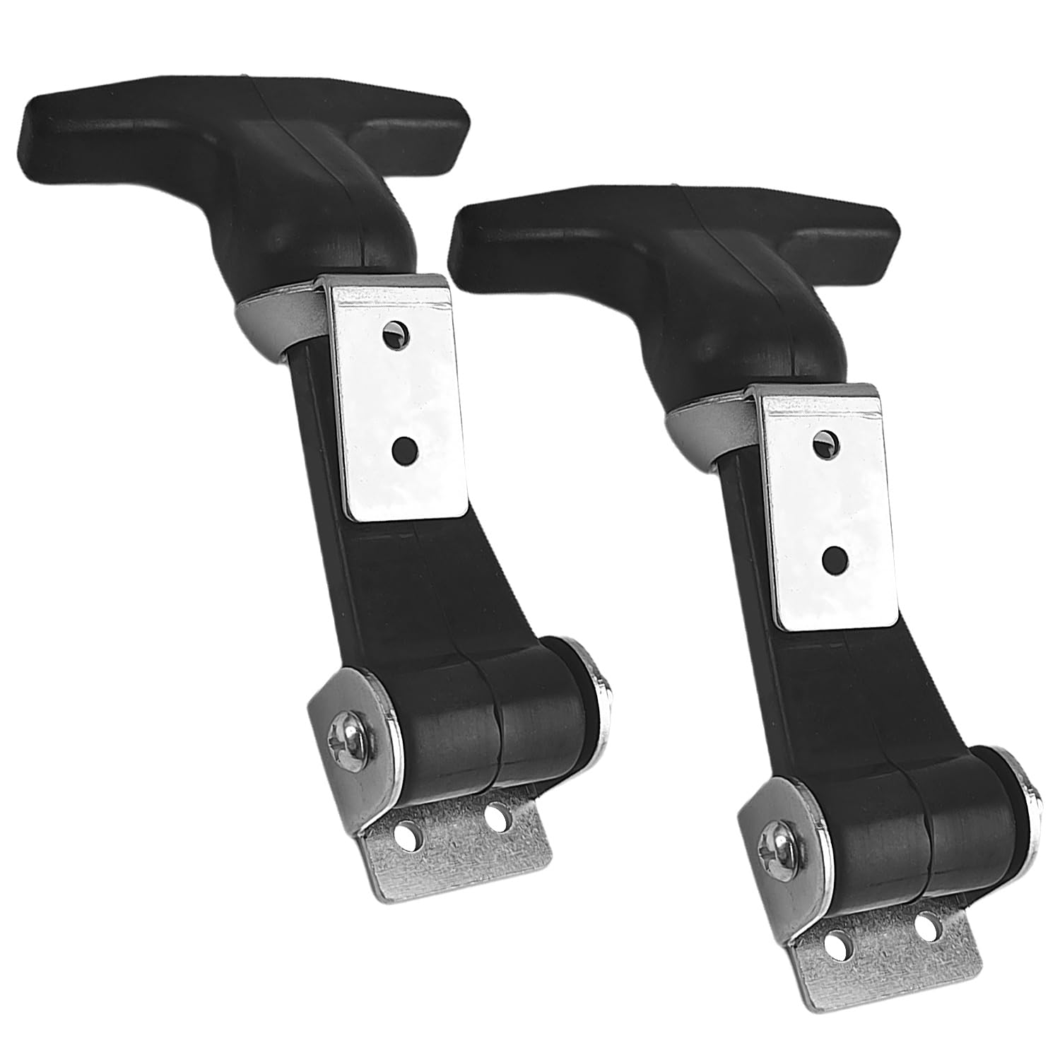 Set 2 Fibbie Per Cofano Con Assorbimento Urti - Impugnatura A T, Nere, Per Cassette Attrezzi - Foto 11