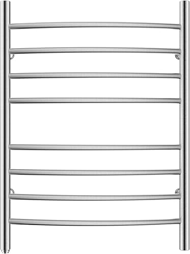 Miniatura 20 de HEATGENE Calentador de toallas de 8 bares, calentador de toallas de baño curvo, calentador de toallas para baño, estante de secado enchufable