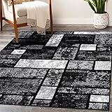 Gray 4'0x5'3 Area Rug Modern Carpet Large New