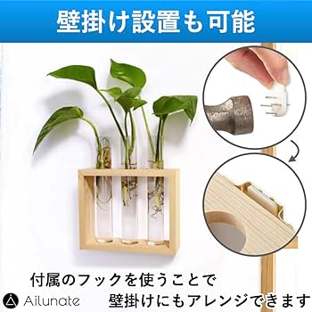 Amazon.co.jp: Ailunate 花瓶 ガラス 試験管 フラワーベース