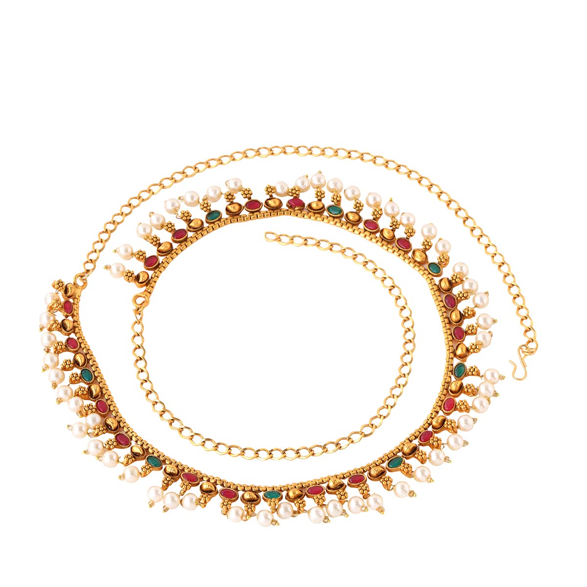 Yellow Chimes Kamarbandh For Women Gold Plated Multicolor Stone and Pearl Beaded Traditional Adjustable Kamarbandh For Women and Girls (B0BDS2FGP6) Amazon Price History, Amazon Price Tracker