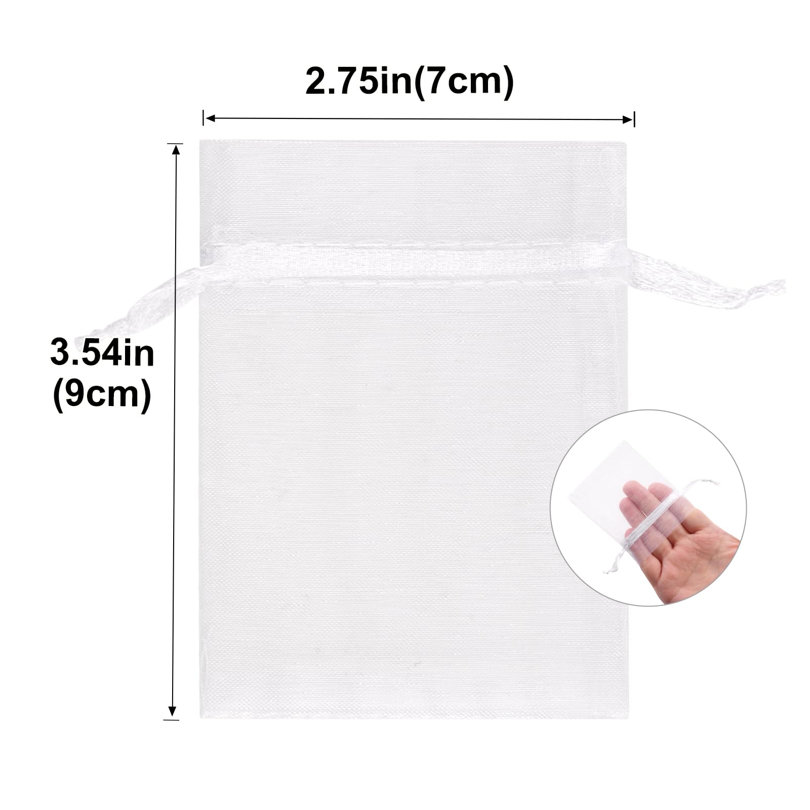 100 Sacchettini In Organza Con Motivo Corallo, 7x9 Cm, Con Cordoncino. Perfetti Per Bomboniere, Confetti, Regali, Gioielli, Matrimoni E Natale.