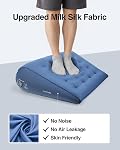 Luxtude Inflatable Wedge Pillow for Sleep Apnea, Travel Wedge Pillow for Back Pain Relief, Knee Leg Elevation Support, Inflatable Bed Pillows for Sleeping, Back Support for Sitting Up