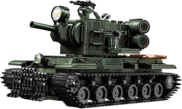 Lemess Military Tank Building Block Kit, WW2 Military KV-2 Tank Building Block with Soldiers 2235 Pieces