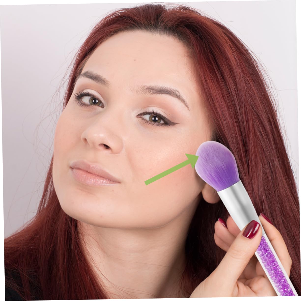 Housoutil Pièces pinceaux maquillages pinceau de maquillage pour femme pinceau à poudre pinceau cosmétique pinceau de maquillage professionnel cristal Positionner Peinture Violet