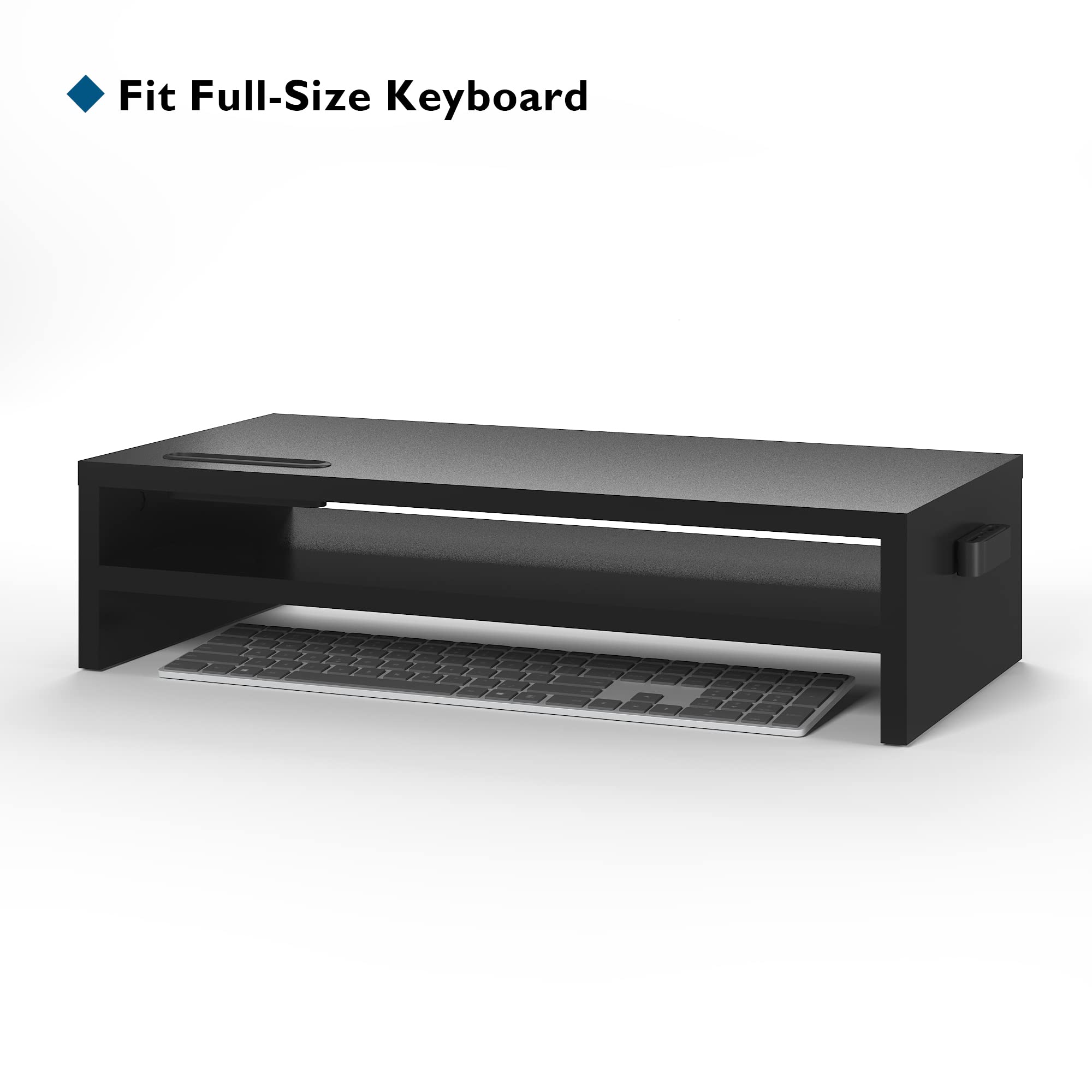 Buy Bontec Monitor Stand Riser, 2 Tiers Wood Monitor Riser Stand with