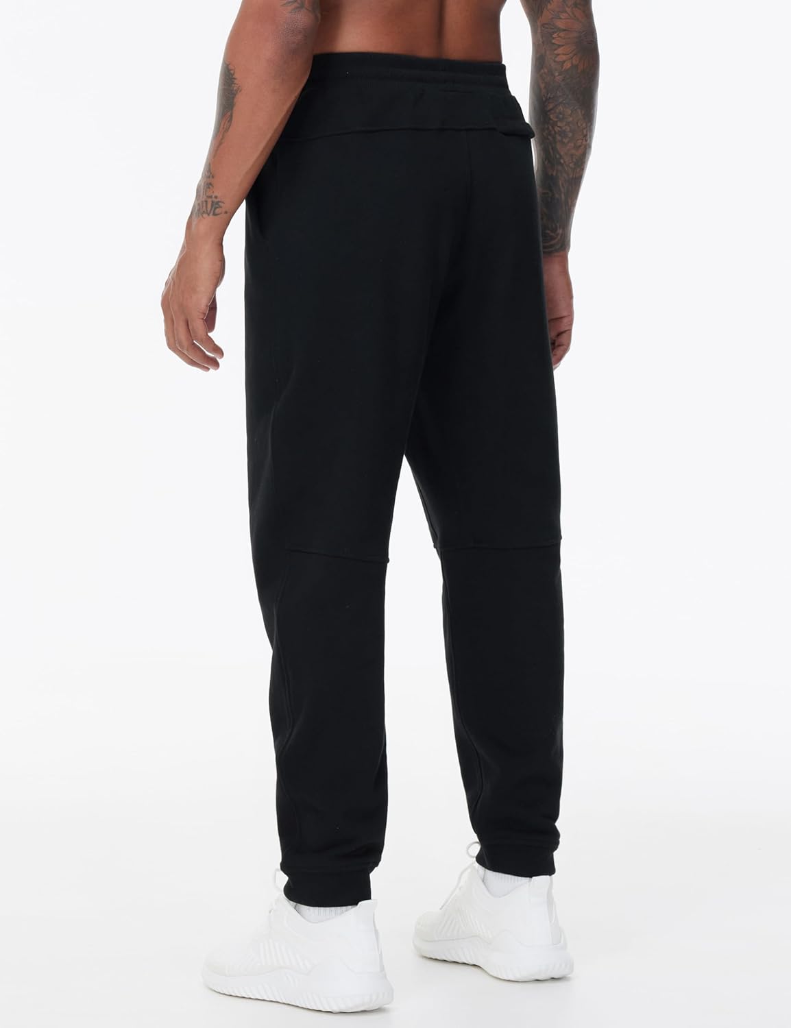 THE GYM PEOPLE Men's Fleece Workout Sweatpants Drawstring Tapered Running Lounge Jogger Pants with Pockets - Image 4