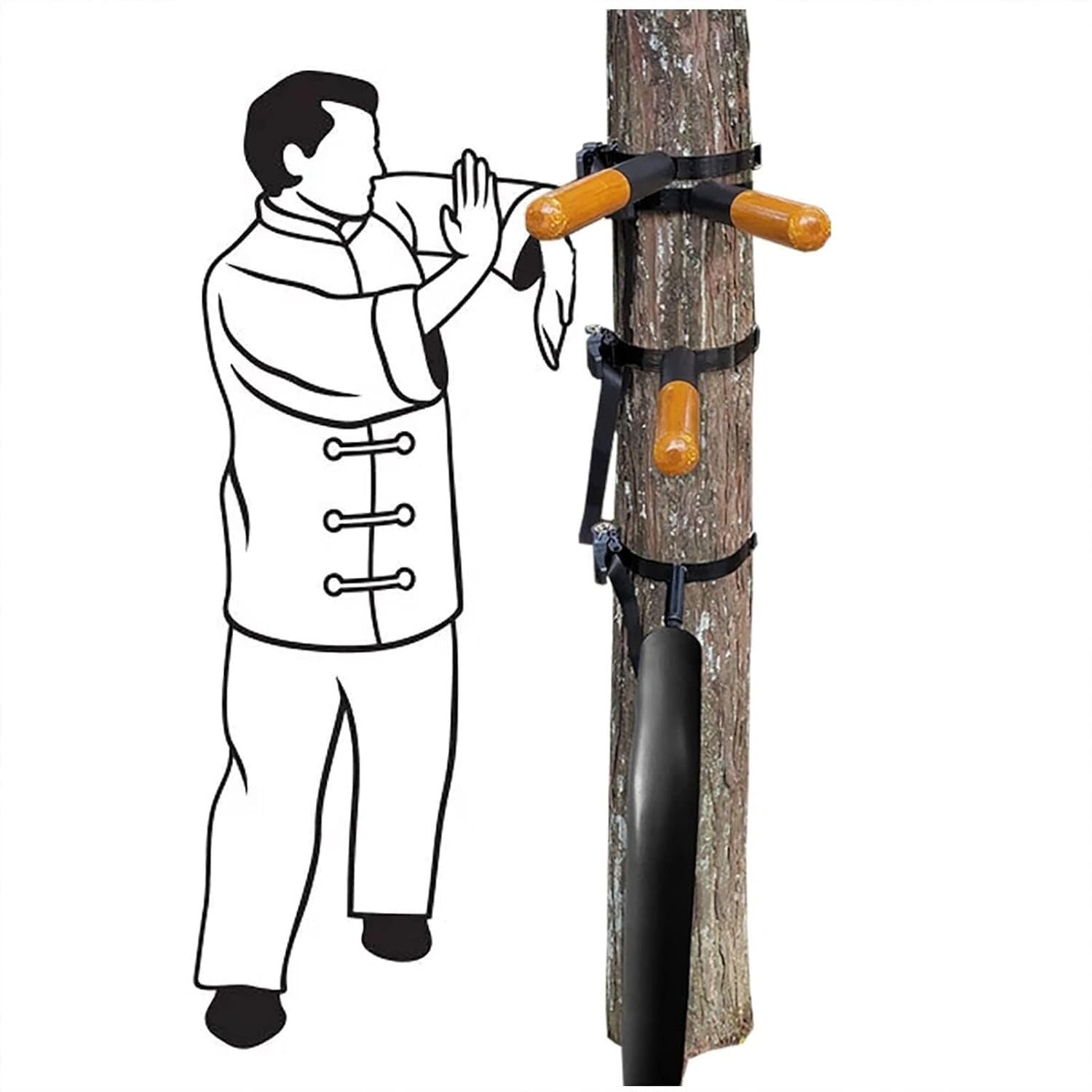 Wing Chun Wooden Dummy, Manichino for allenamento Wing Chun, manichino regolabile Wing Chun, manichini portatili for allenamento Wing Chun for anziani, pile di manichini a molla durevoli for arti marz