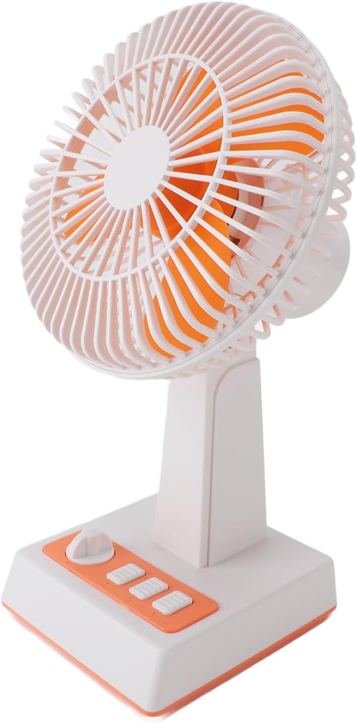 LIANGLIDE Desk Fan Small Powerful Quiet, 3 Speeds Wind Table Fan with USB Interface for Home Office Indoor Outdoor, Portable and Ergonomic Design