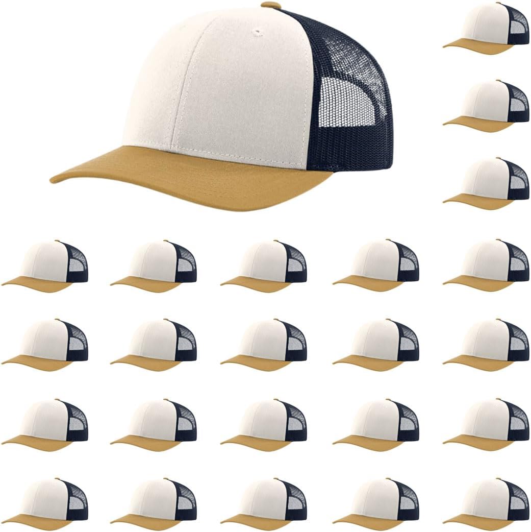 Richardson 112 Classic Six-Panel Adjustable Snapback Trucker Cap | Bulk Packs Available