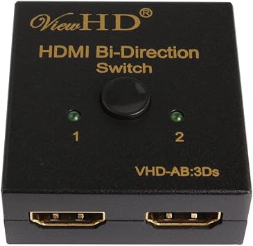 ViewHD AB Bi-Directional 2x1 | 1x2 HDMI Switch | Ultra HD | 4K | 3D | HDMI v1.4 | VHD-AB3Ds