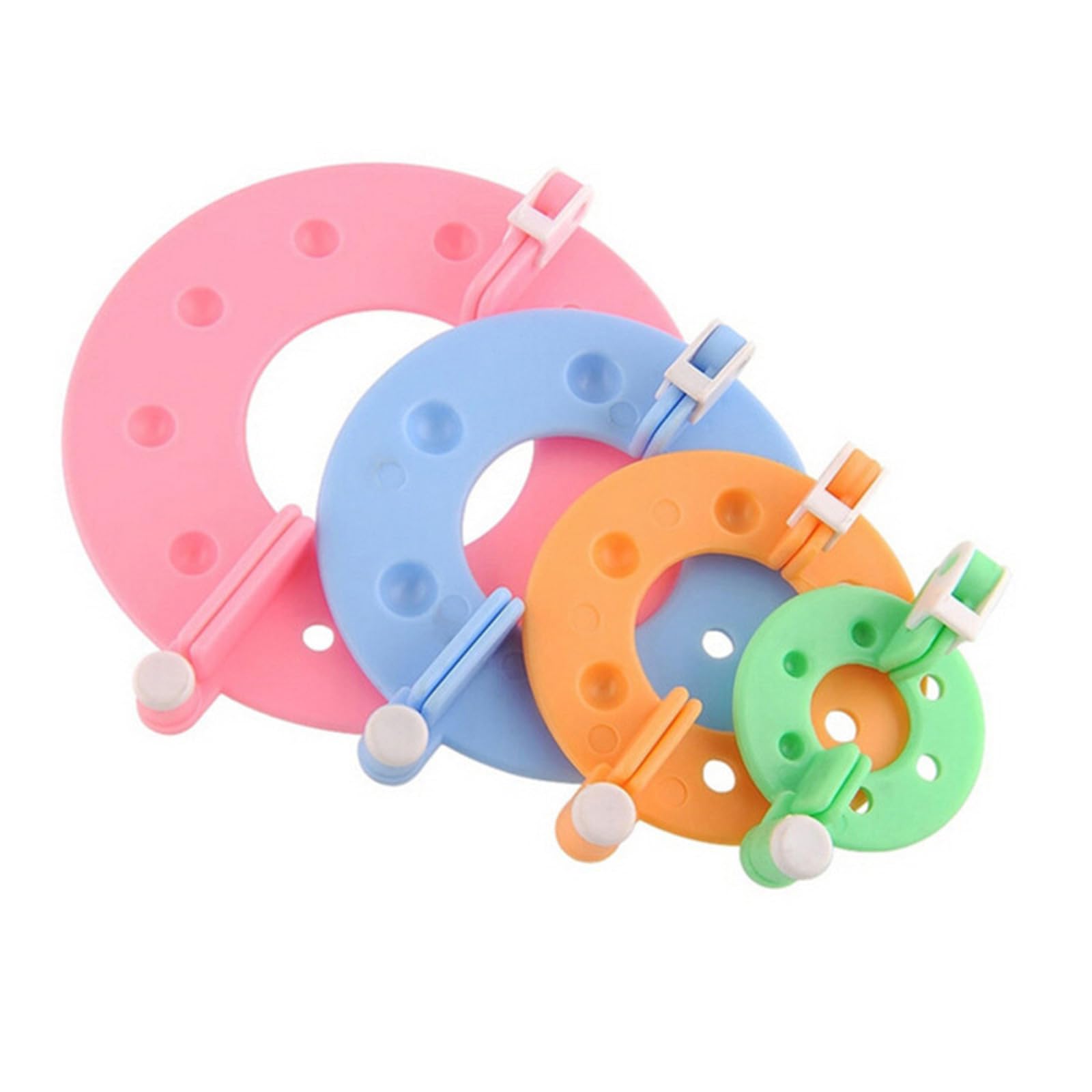 Antianzhizhuang Pompoms Maker Kits 4Pcs Different Sizes Pompoms Maker Fluff Ball Weavers Needle Craft Diy Wool Knitting Craft Tool Sets Fluff Weavers