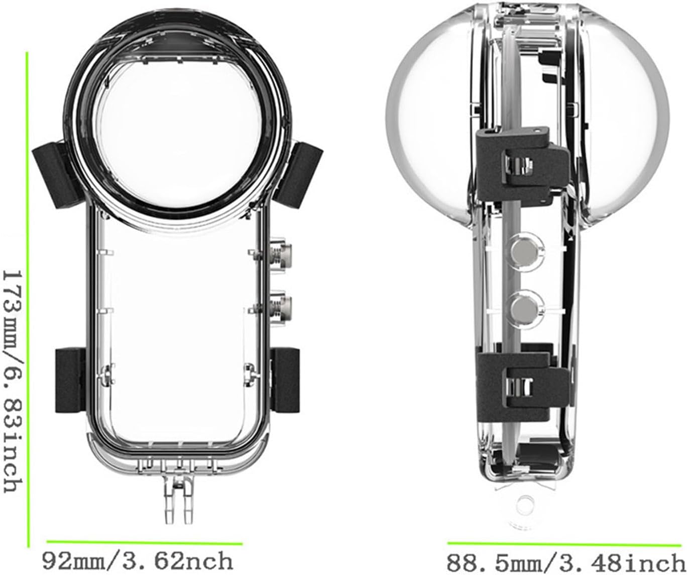 Invisible Dive Case for Insta360 X5, Underwater Diving Housing Waterproof Case for Insta360 X5 Action Camera Accessories, Waterproof Up to 40M/131FT