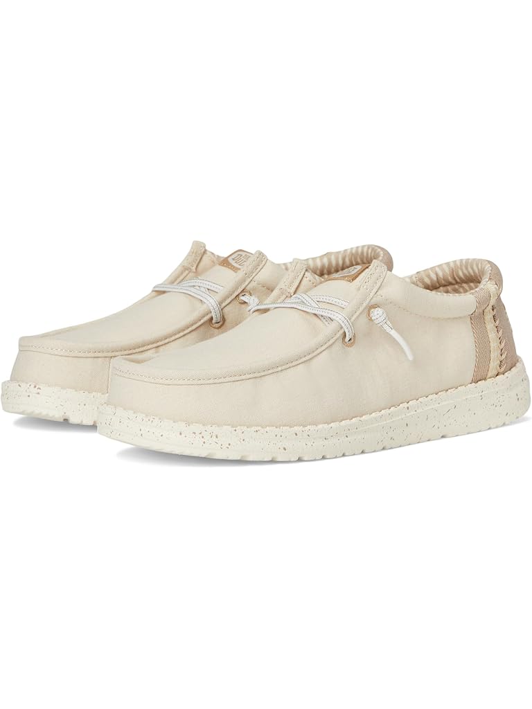 Tan Hey Dude Wally Break Brushed Linen (Little Kid/Big Kid)