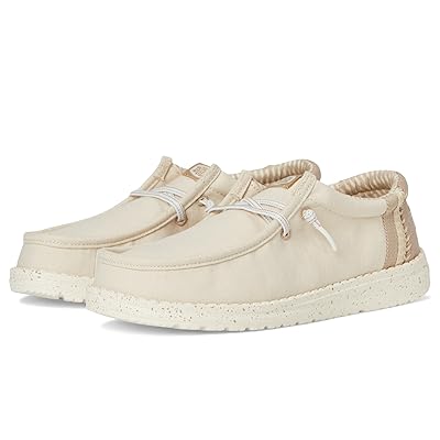 Hey Dude Kids Wally Break Brushed Linen (Little Kid/Big Kid) Boys Shoes Tan