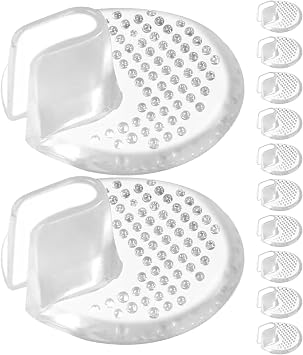6 Pairs Gel Toe Pads for Sandals, Soft Gel Forefoot Cushions Enhanced Grip and Pressure Relief, Anti-Slip Shoe Inserts for Comfortable Toe Protection