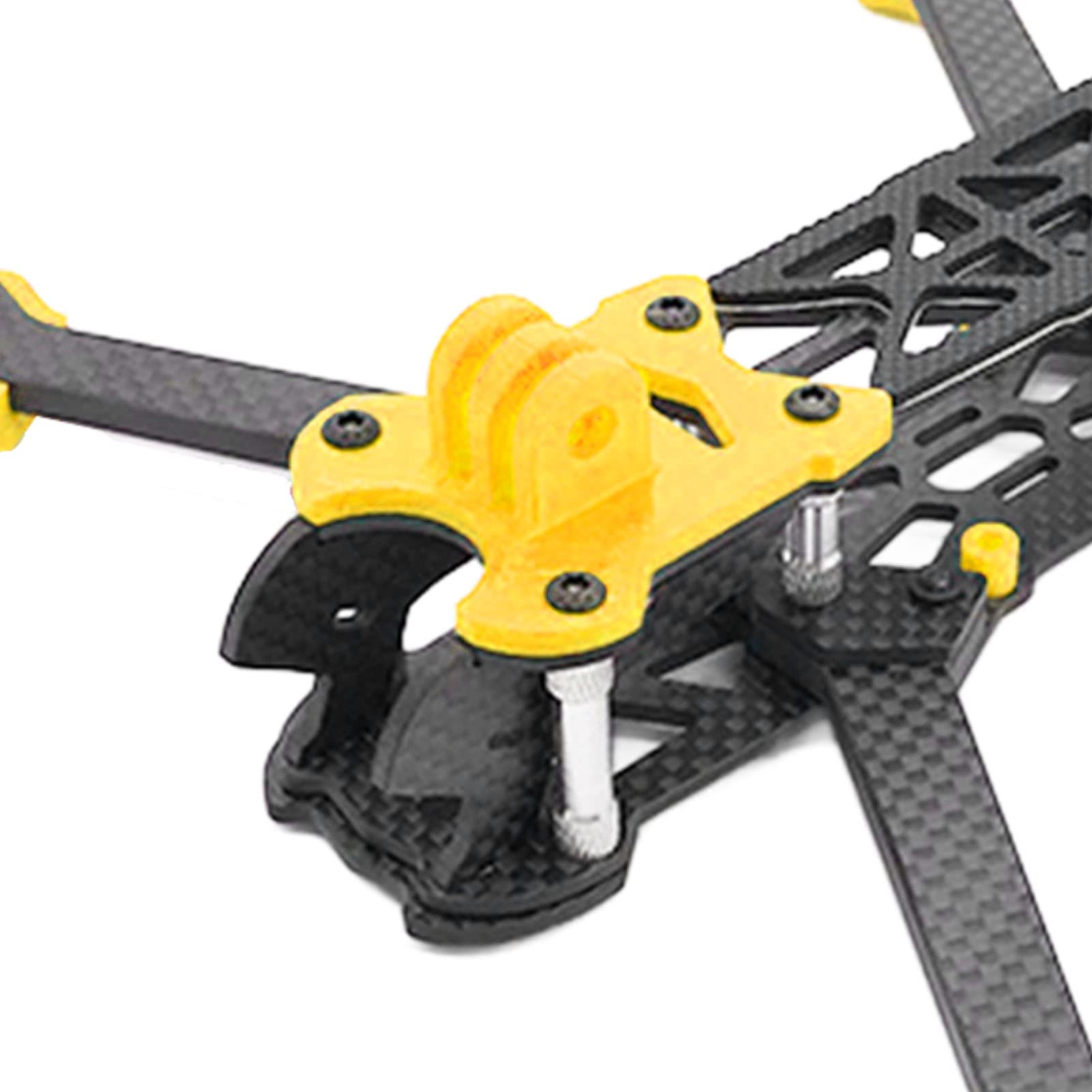 Rama drona wyścigowego Yizisecce FPV, rama quadkoptera z włókna węglowego 225 mm do akcesoriów dronów RC, lekka konstrukcja, wysoka wytrzymałość, łatwy montaż, (żółty)