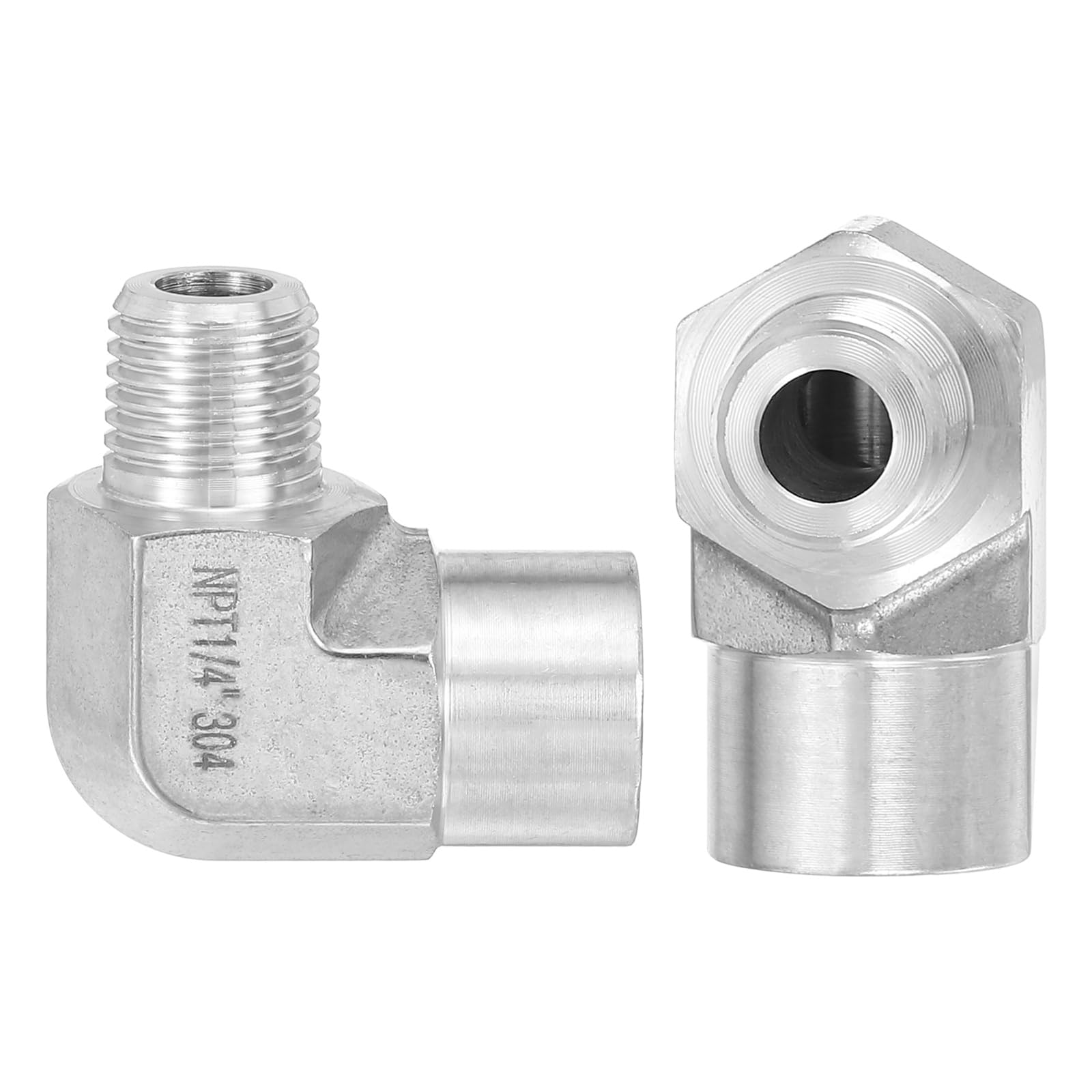 Coude De Rue 90° 1/8" NPT Mâle-femelle - Acier Inoxydable 304 - Pour Air, Eau, Huile - Pression Max 16 MPa - 9