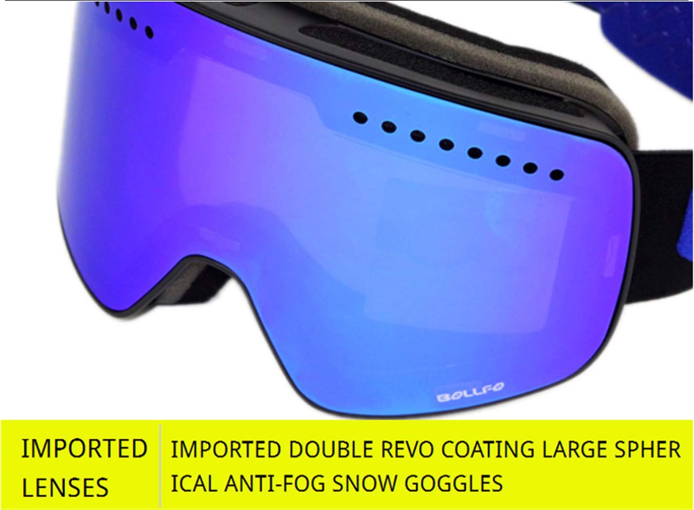 Anti-buée Lunettes de Ski UV400 polarisée Lunettes de Ski, Lunettes de Ski Double Objectif Snowboard Neige Ski Lunettes avec pour Les Femmes Man